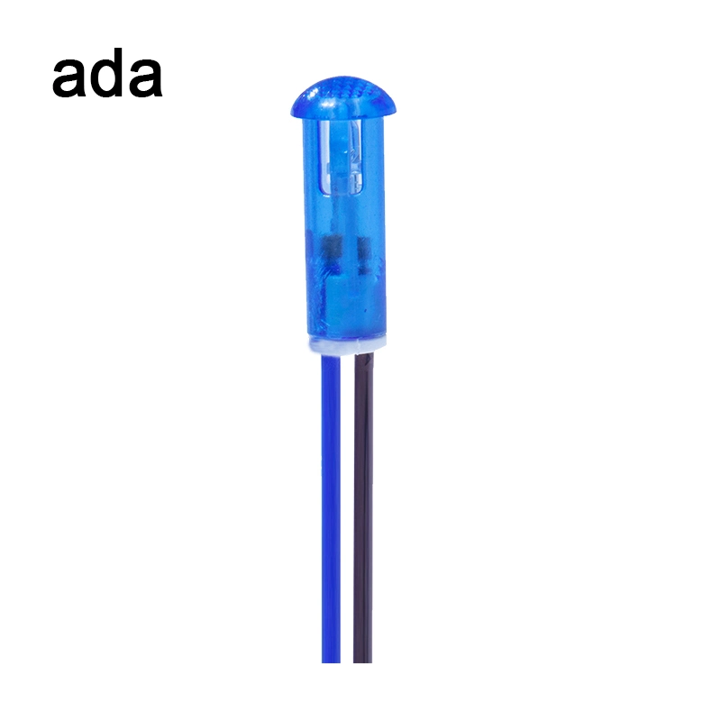 A-12-1 8mm LED gösterge Işık 0.5W 25000HRS Mavi LED gösterge 0